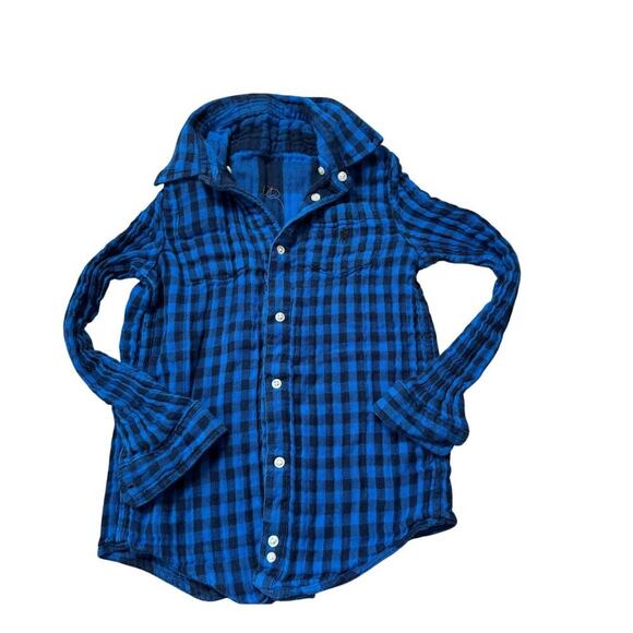 POLO Ralph Lauren Boys Reversable shirt, Blue & Black; 100% Cotton, 6-7 - Picture 3 of 11